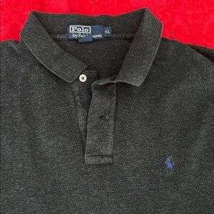 Ralph Lauren Polo Shirt Men XL Charcoal Gray Classic Fit Pony Cotton